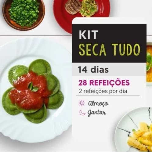 Kit Seca Tudo 14 Dias - Almoço e Jantar - Marmita Fitness
